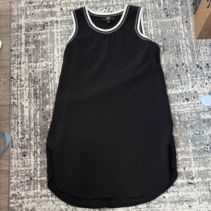 ABS Black Sleeveless Dress with White Trim size M